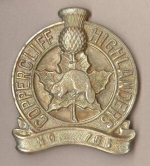 COPPERCLIFF HIGHLANDERS NO.765 w/m Glengarry badge