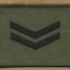 CORPORAL embroidered back on olive green patch