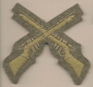 CROSSED RIFLES - MARKSMAN embroidered wool worsted