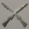 CROSSED RIFLES - 'Silver Plate'  - MARKSMAN