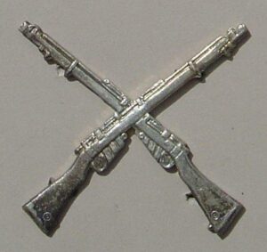 CROSSED RIFLES - 'Silver Plate'  - MARKSMAN