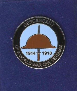 DESCENDANT OF WWI VETERAN lapel badge