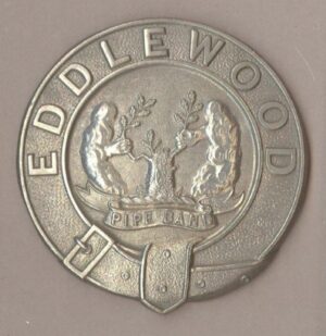 EDDLEWOOD PIPE BAND GLENGARRY BADGE w/m