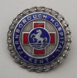 FARNBOROUGH HOSPITAL - KENT H.M. Silver & Enamel