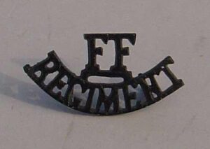 ONTIER FORCE REGIMENT blacked cast brass s/title