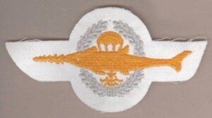 GERMANY - PARA FROGMAN embroidered yellow on white
