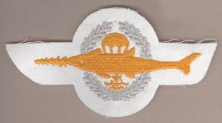 GERMANY - PARA FROGMAN embroidered yellow on white