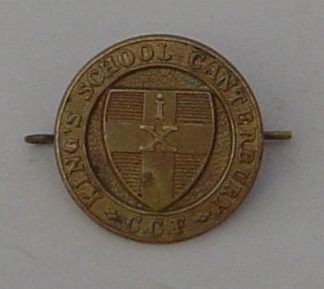 KINGS SCHOOL CANTERBURY C.C.F. g/m cap badge