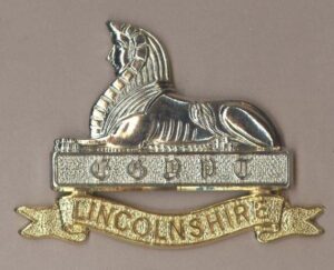 NCOLNSHIRE REGIMENT bi/m 1898-1946 pattern