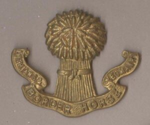 LOTHIANS AND BORDER HORSE YEOMANRY g/m Cap badge, re-strike.