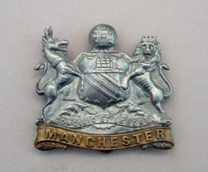 MANCHESTER REGIMENT WWI pat. SOLID STRIKE bi/m