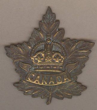 MAPLE LEAF GENERAL SERVICE KC Cap Badge bronzed