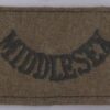 MIDDLESEX embroidered black on khaki