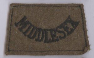 MIDDLESEX embroidered black on khaki