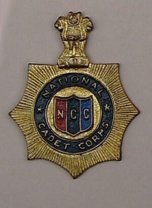 NATIONAL CADET CORPS  cast brass painted centre