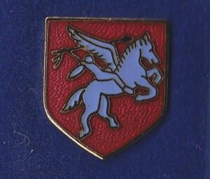 Parachute Brigade Lapel Badge, Gilt and Enamel Pegasus Shield
