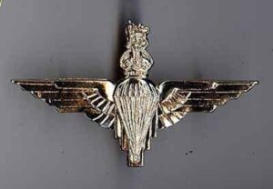 PARACHUTE REGIMENT - Kings Crown white metal Beret Badge