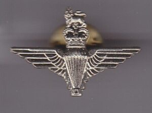 Parachute Regiment Lapel Badge, Nickel Cap Badge QC