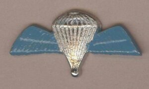 PARACHUTE WINGS cast nickel plate BLUE