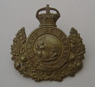 POLICE DE QUEBEC KC bronze cap badge