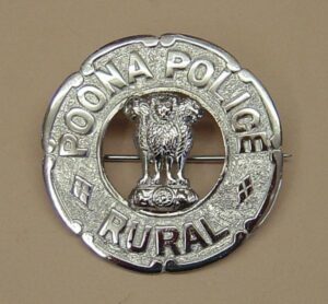 POONA RURAL POLICE - PIPER'S PLAID BROACH chrome
