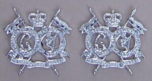QUEENS ROYAL LANCER - OR'S Collar Dogs  pair