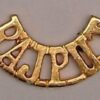 RAJPUT curved  cast brass shoulder title
