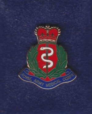 RAMC lapel badge CAP BADGE enamel QC