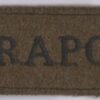 R.A.P.C. embroidered black on khaki
