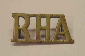 RHA Large Other Ranks Brass Shoulder Title
