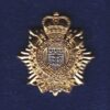 RLC lapel badge CAP BADGE gilt QC