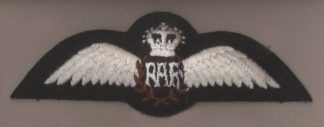 ROYAL AIR FORCE QC machine embroidered Pilots Wing