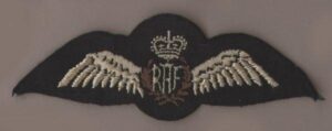ROYAL AIR FORCE QC machine embroidered Pilots Wing