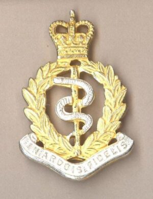 ROYAL ARMY MEDICAL CORPS QC gilt, and silver plate