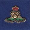 ROYAL ARTILLERY lapel CAP BADGE enamel ERII QC