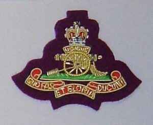 ROYAL ARTILLERY OFFICERS Beret Badges bullion wire