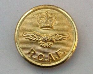 ROYAL CANADIAN AIR FORCE QC 25mm No.1's gilt buttn