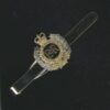 ROYAL ENGINEERS tie clip CAP BADGE enamel ERII QC