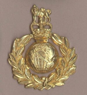 ROYAL MARINES QC bright gilding metal Beret badge