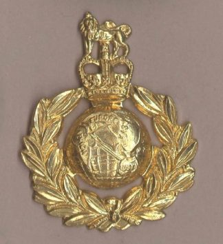 ROYAL MARINES QC bright gilding metal Beret badge
