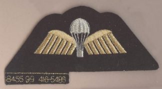 ROYAL NAVY  WINGS white and gold lame on dark blue