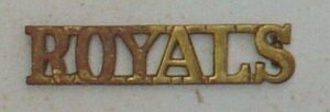 ROYALS brass shoulder title