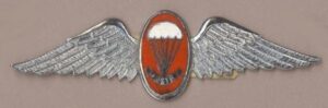 SA 'INSTRUCTOR' WING red enamel silver wings