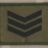 SERGEANT embroidered black on green sew-on patch