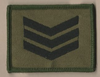 SERGEANT embroidered black on green sew-on patch