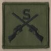 SNIPER' 'S' above crossed rifles, embroidered pat