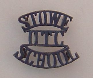 STOWE SCHOOL O.T.C. blacked 3-line shoulder title