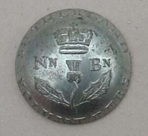SUTHERLAND VOLUNTEERS 15.5mm Pewter button