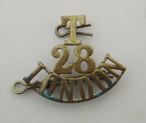  T-28 - LONDON 3-line brass title