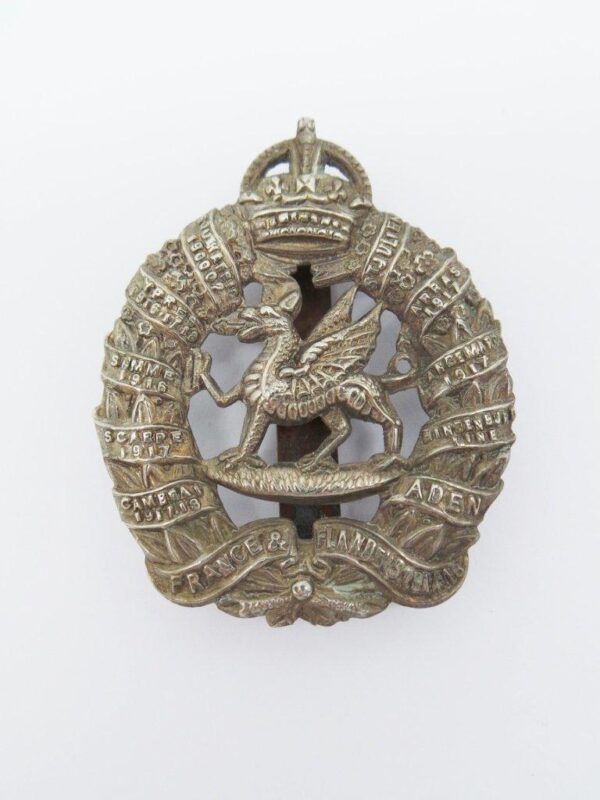 1st MONMOUTHSHIRE REGIMENT - KC O.R.'S w/m cap badge 1922-1946 pattern (re-strike)